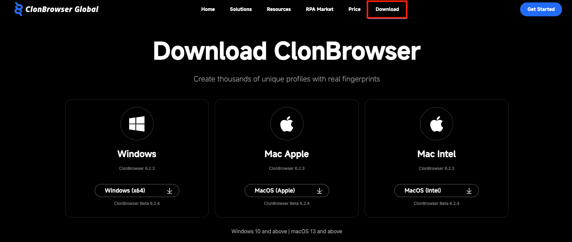 ClonBrowser download page