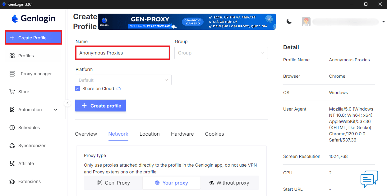 genlogin-create-profile