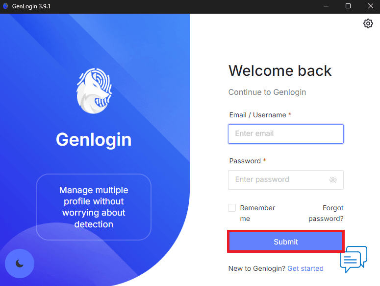 genlogin-login