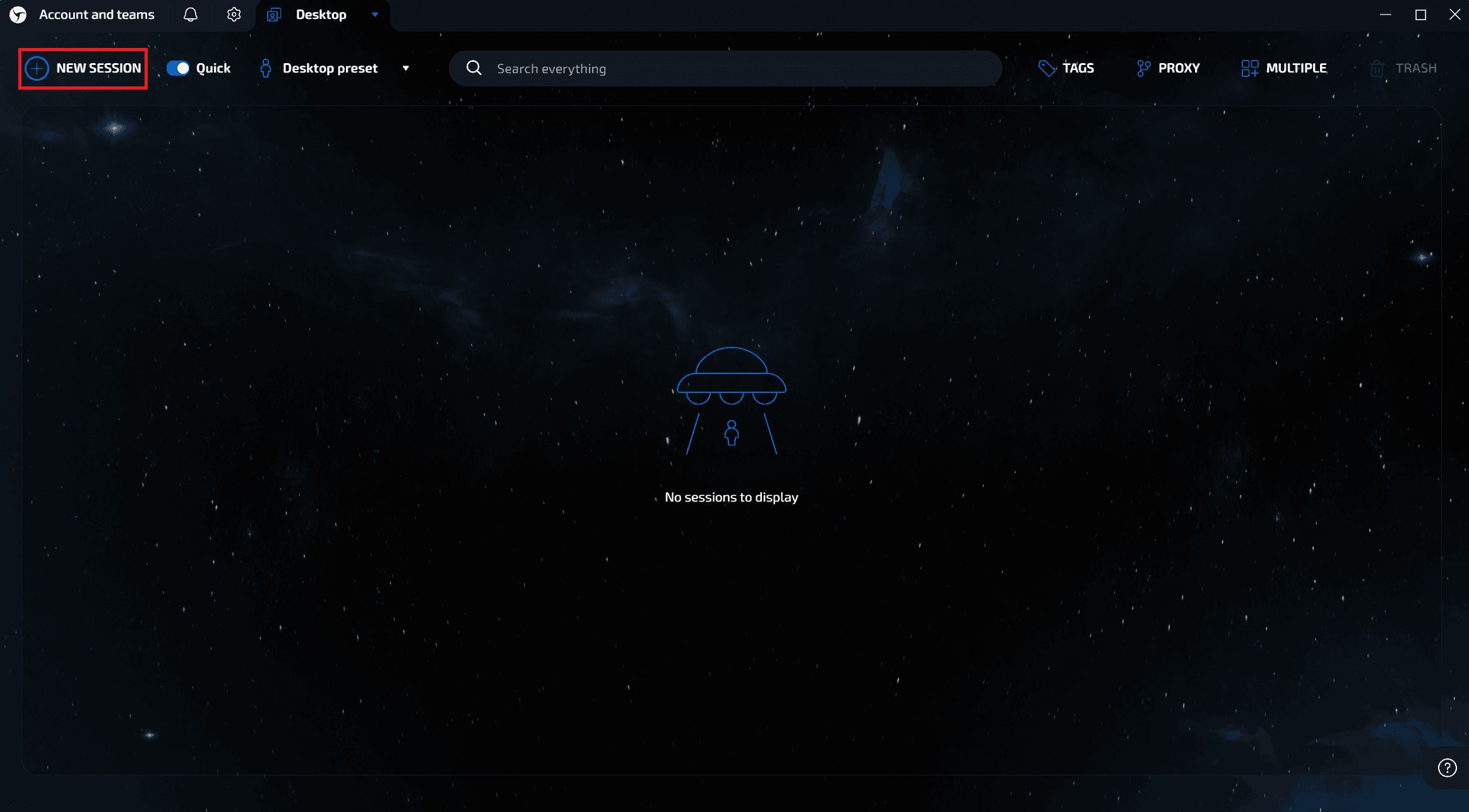 linken-sphere-new-session