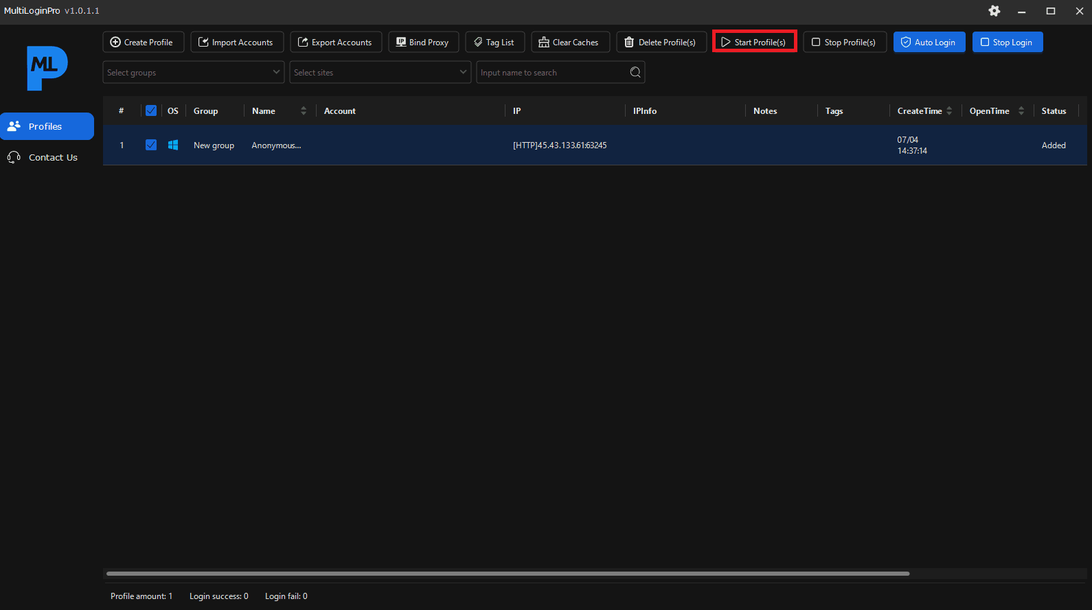 multiloginpro-start-profile