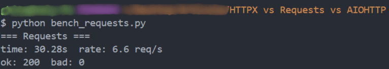 Requests performance test.