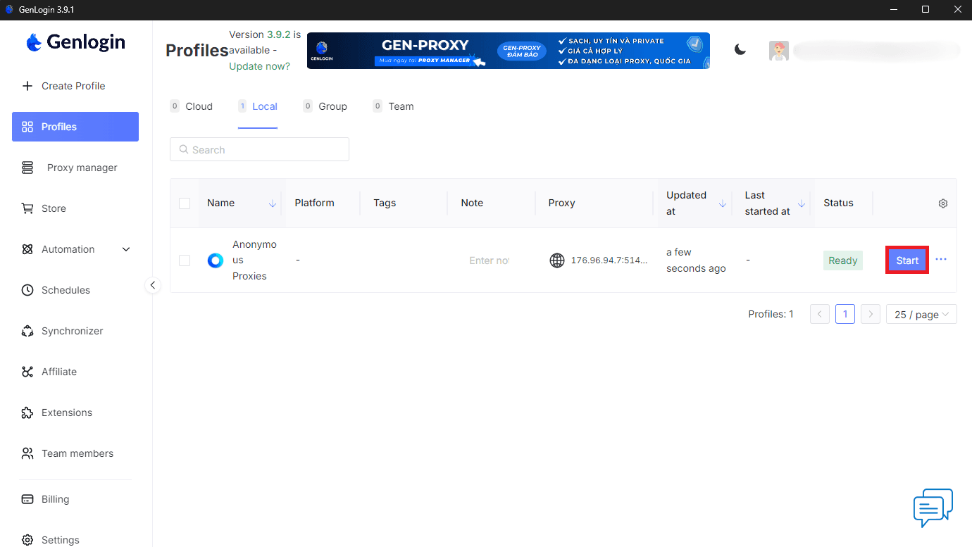 start-genlogin-profile