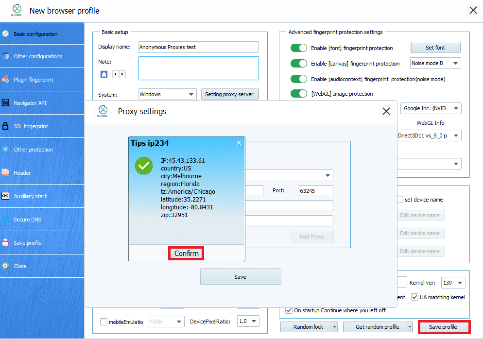 Xlogin Proxy Test Success Confirmation.