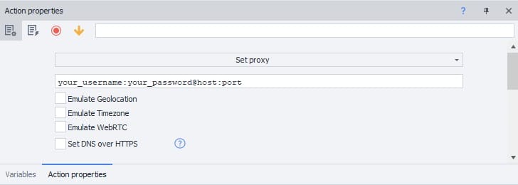 Add proxy details in Set proxy field