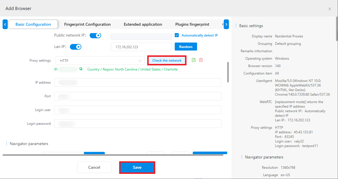 Succesfull proxy connection.