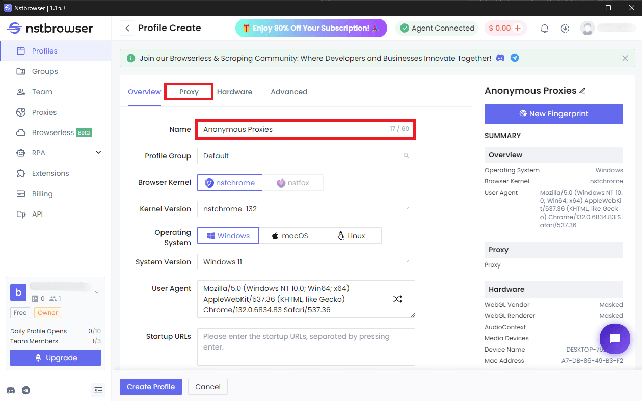nstbrowser-enter-profile-name